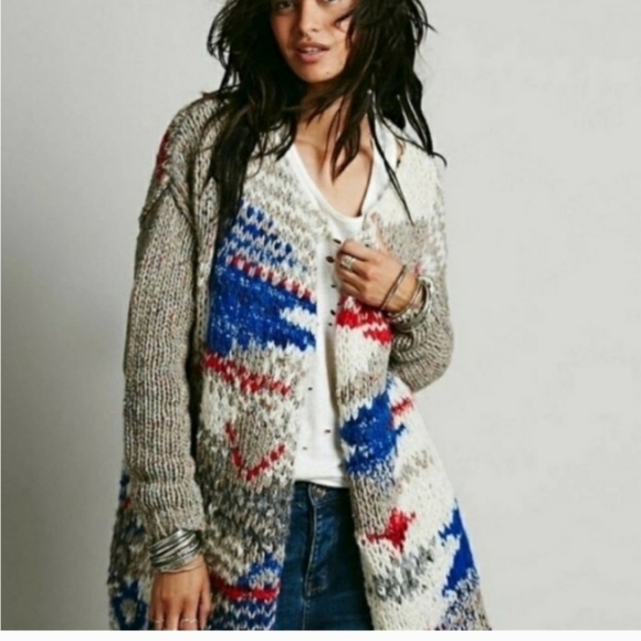 Free People Sweaters - Free People Fireworks Cardigan Thermal Sweater
